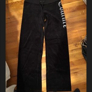 Juicy couture black velour track suit